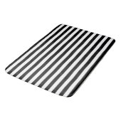 Tapis De Bain Bandes verticales noires et blanches (Angle)