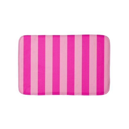 Tapis De Bain Bandes verticales rose chaud (Devant)