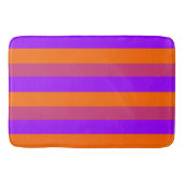 Tapis De Bain Bandes violettes, orange et roses (Devant)