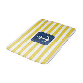 Tapis De Bain Bannière bleu marine Bannière bleu marine Ancre (Angle)