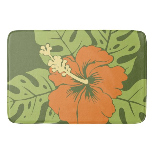 Tapis De Bain Banzai Beach Hibiscus Hawaii Floral (Devant)