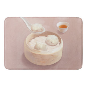 Tapis De Bain Bao Buns à vapeur avec thé