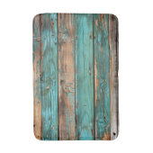 Tapis De Bain Barne en bois Turquoise Aqua Shabby Chic (Devant (Vertical))
