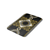 Tapis De Bain Baroque d'or : frontière noire grecque (Angle)
