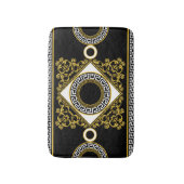 Tapis De Bain Baroque d'or : frontière noire grecque (Devant (Vertical))