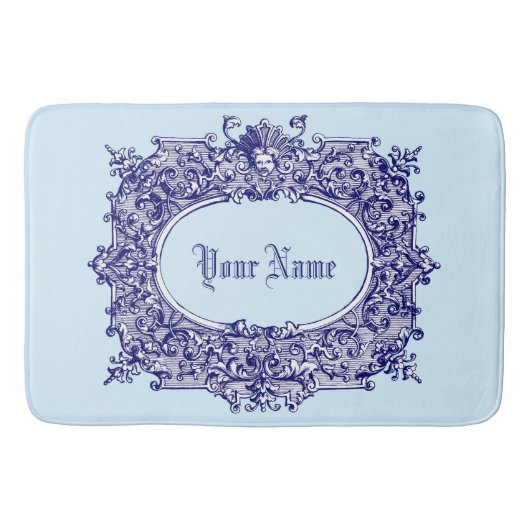 Tapis De Bain Baroque Rococo Cartouche Modèle (Devant)