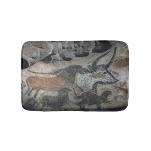 Tapis De Bain Basculez la peinture d'un taureau et des chevaux,