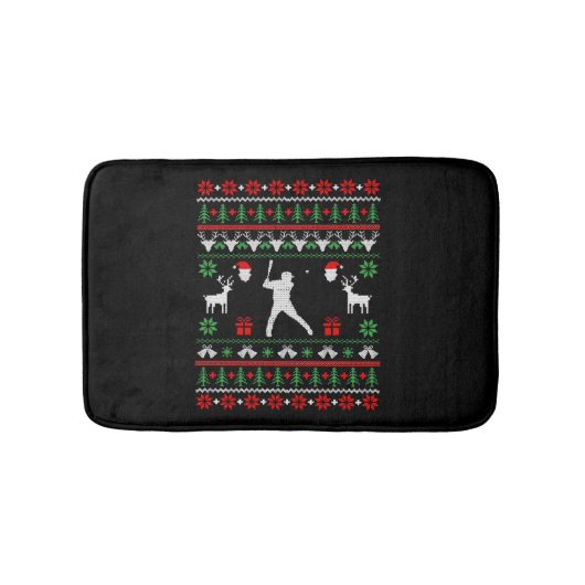 Tapis De Bain Base-ball Ugly Christmas Sweater (Devant)