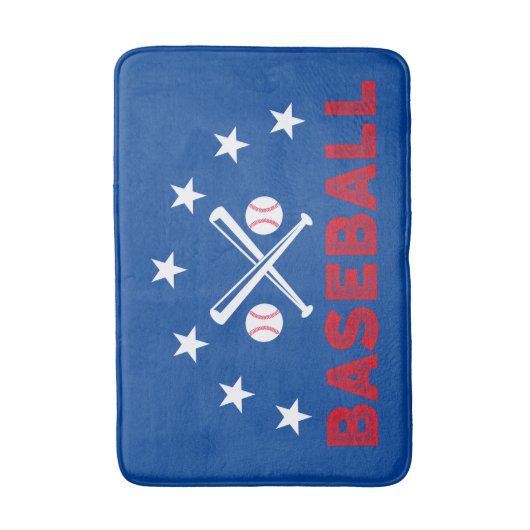 Tapis De Bain Baseball (Devant (Vertical))