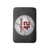 Tapis De Bain Baseball avec nom et numéro (Devant (Vertical))