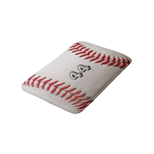 Tapis De Bain Baseball avec numéro personnalisable (Angle)