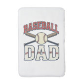 Tapis De Bain Baseball Dad Vintage Engraving Shirt Design_1 (Devant (Vertical))
