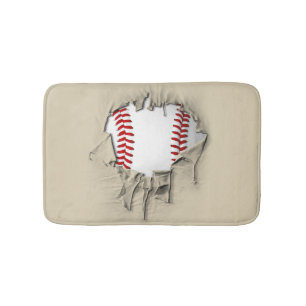 Tapis De Bain Baseball déchiré