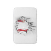 Tapis De Bain Baseball déchiré (Devant (Vertical))
