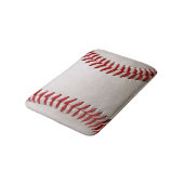 Tapis De Bain Baseball et Softball Classiques Couture Rouge (Angle)