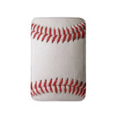 Tapis De Bain Baseball et Softball Classiques Couture Rouge (Devant (Vertical))