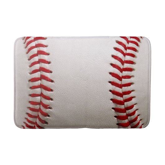 Tapis De Bain Baseball et Softball Couture Rouge (Devant)