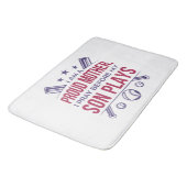 Tapis De Bain Baseball Fier Mère Je Prie Avant Que Mon Fils Ne J (Angle)