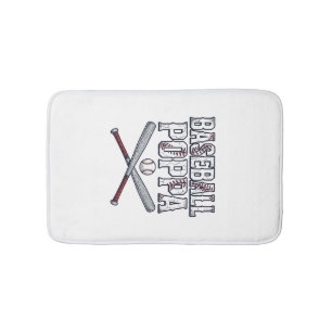 Tapis De Bain Baseball Poppa Vintage Gravure Design de T-shirt_1
