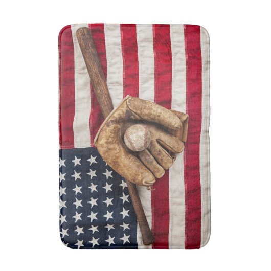Tapis De Bain Baseball vintage (Devant (Vertical))