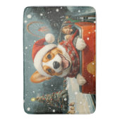 Tapis De Bain Basenji Dog Roller Dessous de verre Noël (devant Vertical)
