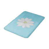 Tapis De Bain Basière Blanche Moderne Aqua Bleu Bain Mat (Angle)