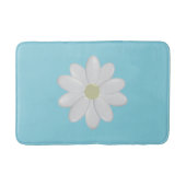 Tapis De Bain Basière Blanche Moderne Aqua Bleu Bain Mat (Devant)
