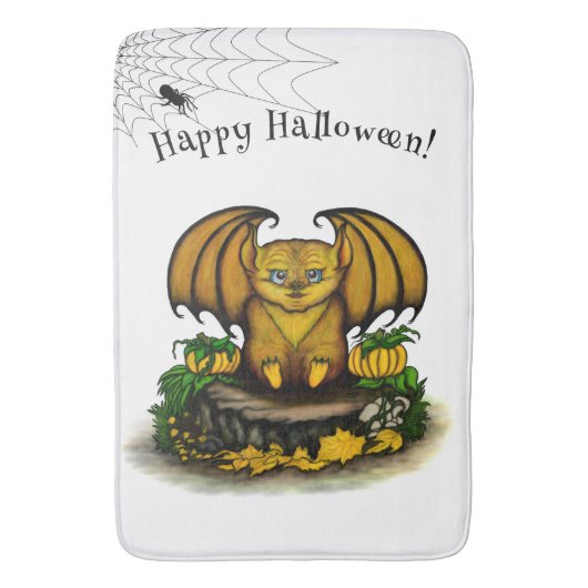 Tapis De Bain Bat d'Halloween mignonne (devant Vertical)