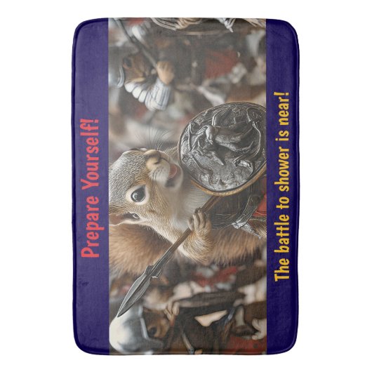 Tapis De Bain Bataille d'écureuils (devant Vertical)