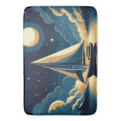 Tapis De Bain Bateau à voile la nuit (devant Vertical)