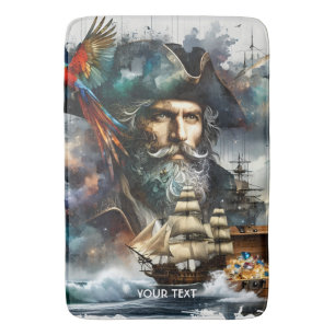 Tapis De Bain Bateau de mer Pirate d'Imaginaire mignon