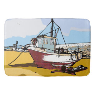 Tapis De Bain Bateau de pêche pittoresque