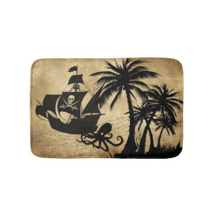 Tapis De Bain Bateau de pirate en mer