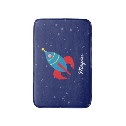 Tapis De Bain Bateau de Rocket dans l'espace (Devant (Vertical))