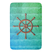 Tapis De Bain Bateau nautique Roue Bois Patiné (devant Vertical)