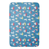 Tapis De Bain Bateaux à voile Motif bleu (devant Vertical)