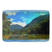 Tapis De Bain Bateaux de pêche de la rivière Mismaloya 0344 (Devant)