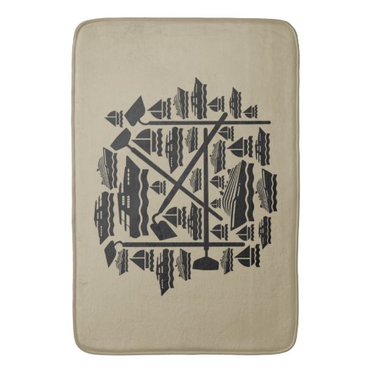 Tapis De Bain Bateaux et cuves Bain Mat (devant Vertical)