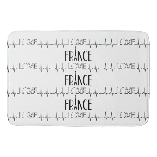 Tapis De Bain Bath Mat Love France (Devant)
