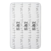 Tapis De Bain Bath Mat Love France (devant Vertical)