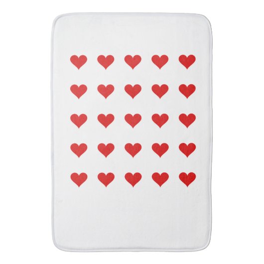 Tapis De Bain Bath Mat with hearts. (devant Vertical)