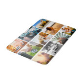 Tapis De Bain Bath Mat Your 10 Photo Rond Collage Blanc (Angle)