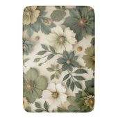 Tapis De Bain Bath Mats & Rugs green flowers pattern  (devant Vertical)