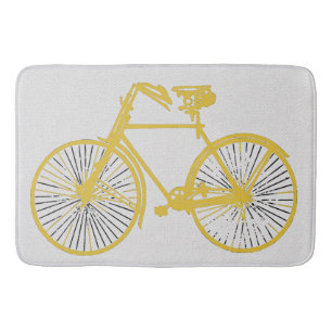 Tapis De Bain Bathmat Cool or jaune vélo