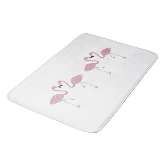 Tapis De Bain Bathmat Flamant rose (Angle)