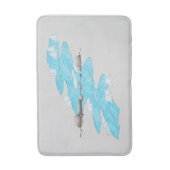 Tapis De Bain Bathmat fluviale avec eau bleue et pierre (Devant (Vertical))