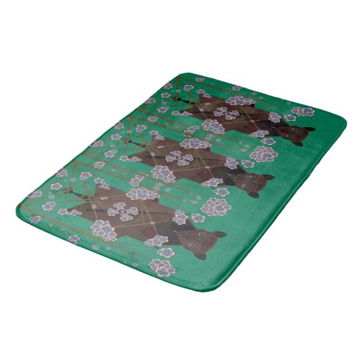 Tapis De Bain Bathmat Jade Fox volant (Angle)
