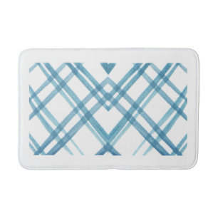 Tapis De Bain Bathmat Motif géométrique - Gras bleu contemporain