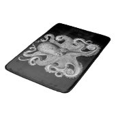 Tapis De Bain Bathmat noir gris Octopus (Angle)