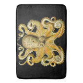 Tapis De Bain Bathmat noir or Octopus (devant Vertical)